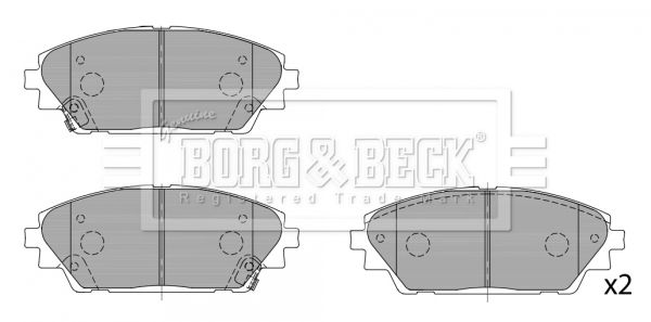 BORG & BECK Bremžu uzliku kompl., Disku bremzes BBP2454